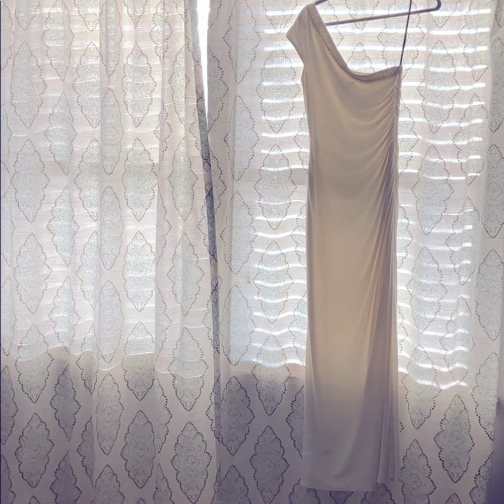 White long dress with beading